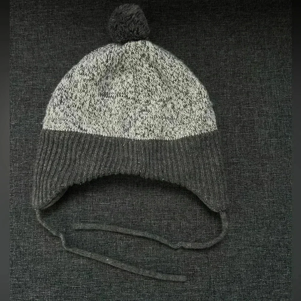 H&M grey toddler hat with Pom Pom